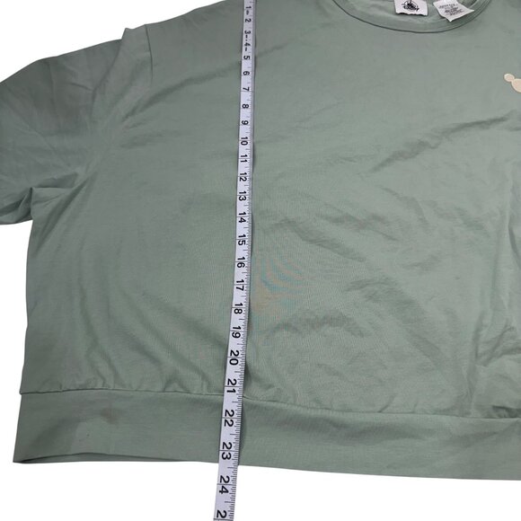 Disney Sage Green Loungewear Set SZ 3X With Mickey Mouse Logo Soft Comfortable - Picture 4 of 14